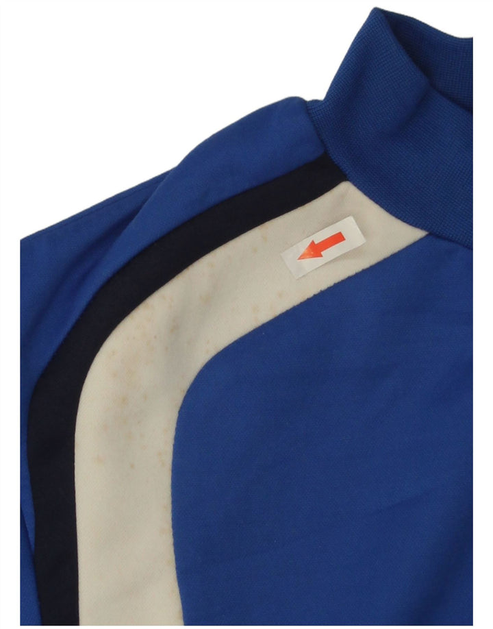 Diadora Herre Sweatshirt Jumper Small Blue Colourblock Polyester