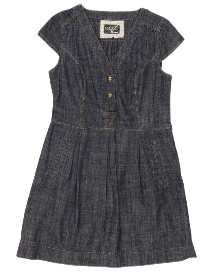 Abito a trapezio da donna UK 14 Medio cotone blu navy