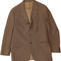 MAGEE Mens 3 Button Blazer Jacket UK 40 Large Brown Check Vintage Magee and Second-Hand Magee from Messina Hembry 