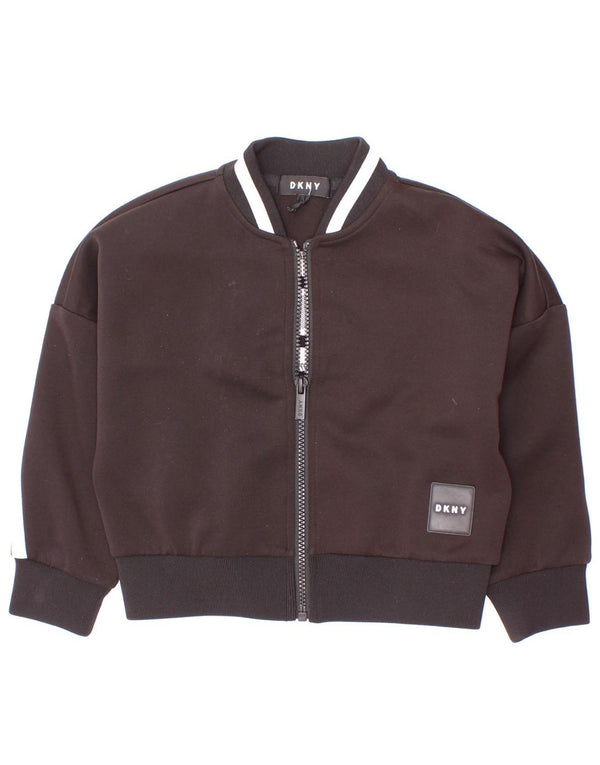 Dkny Veste de survêtement graphique pour fille 3-4 ans Noir Colourblock
