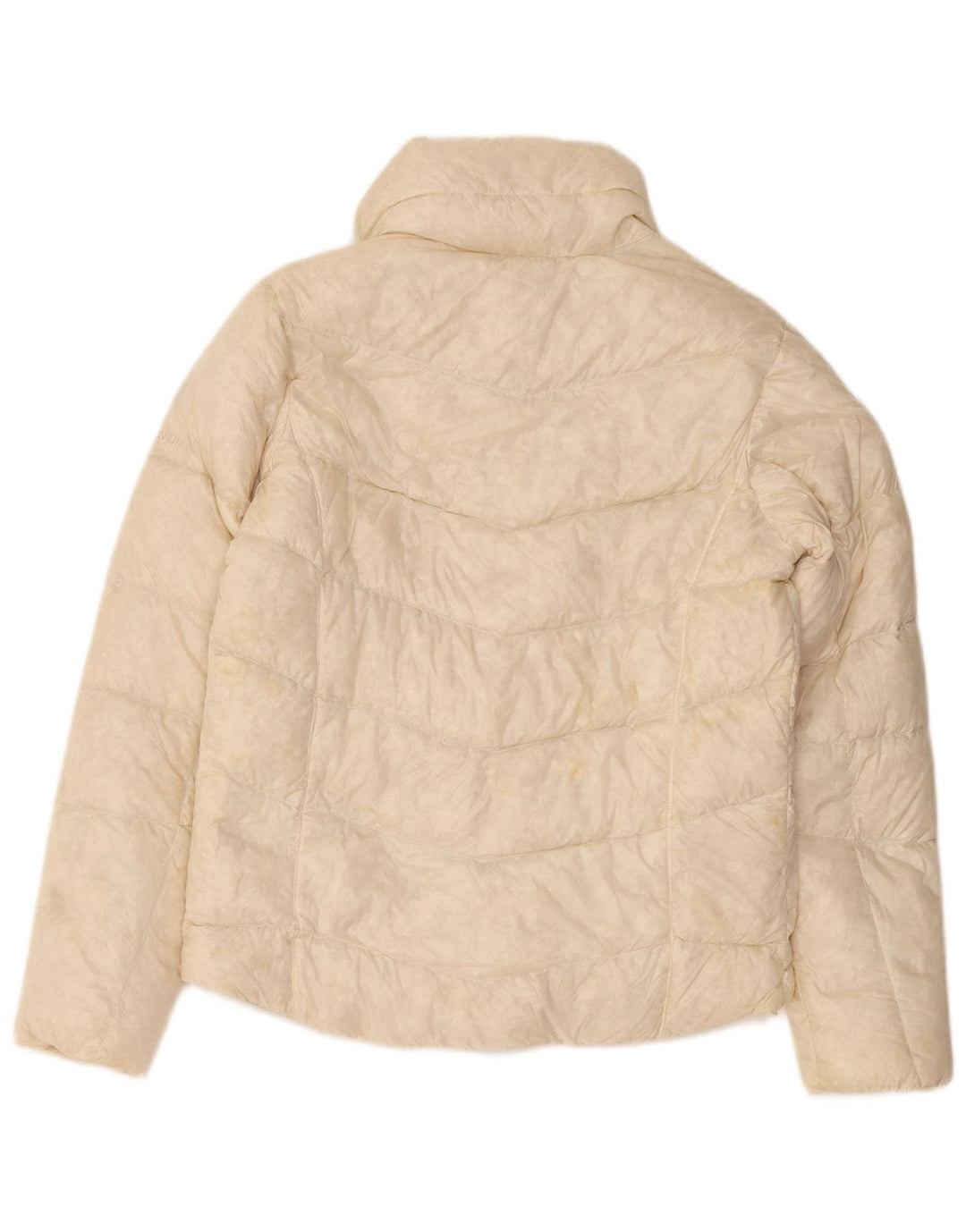 Columbia Womens Titanium Oversized Padded Jacket UK 6 XS Beige Nylon
