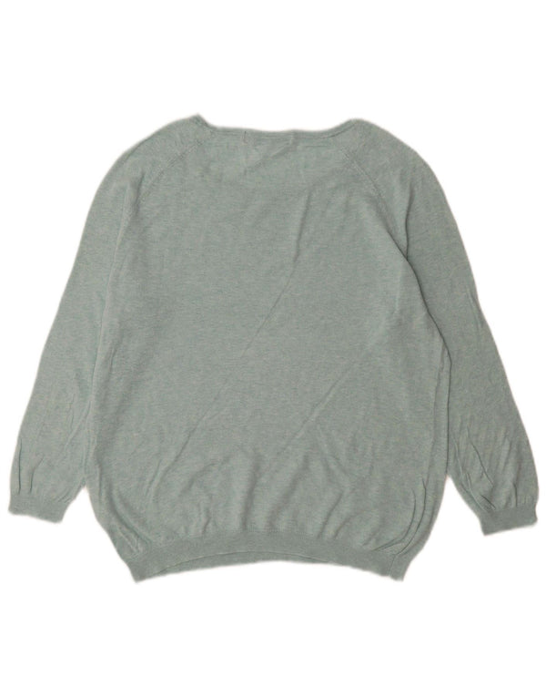 Marks & Spencer Womens Boat Neck Jumper Sweater UK 10 Small Turquoise