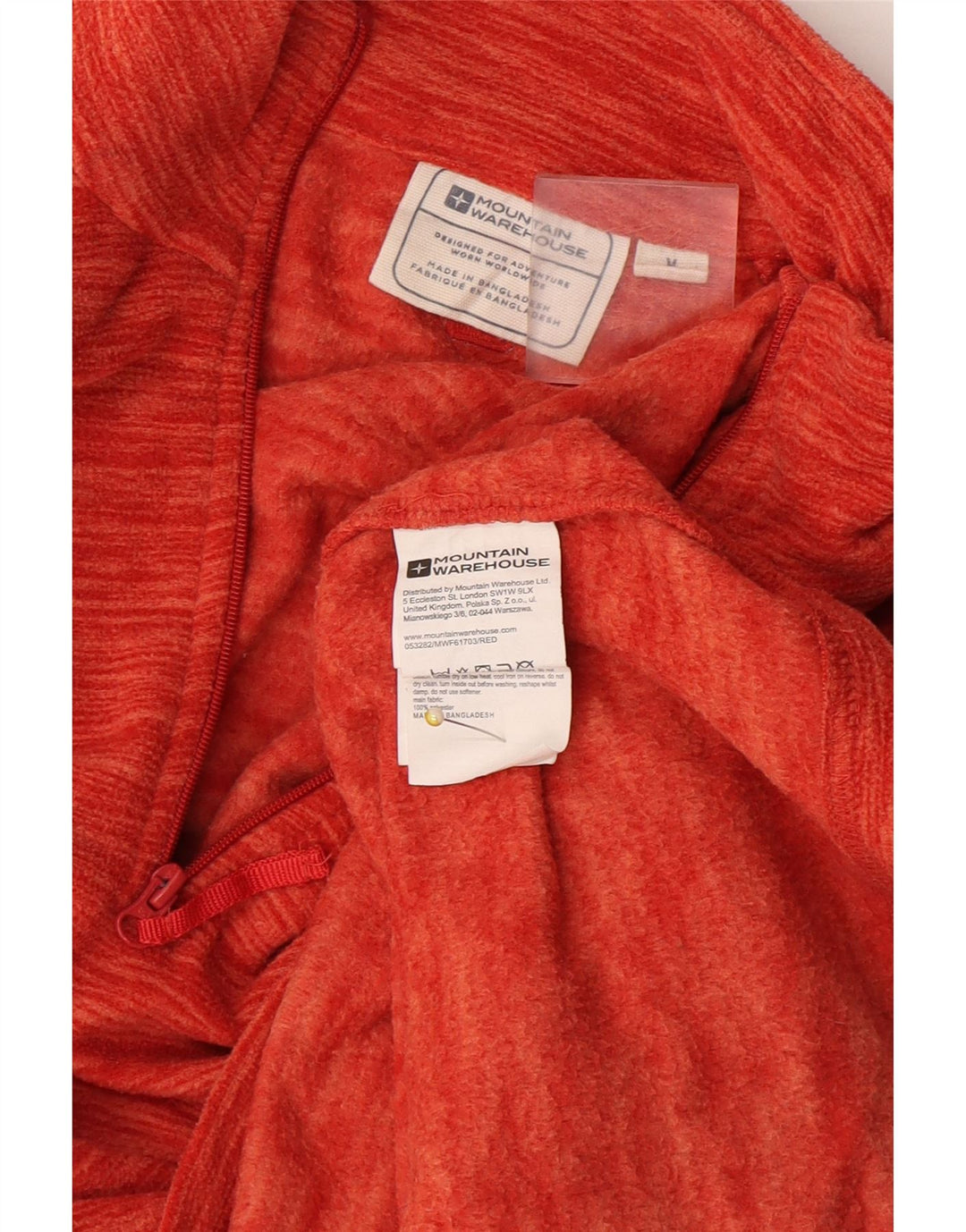 Mountain Warehouse Herren-Fleecepullover mit Reißverschluss am Kragen, mittelorange meliert