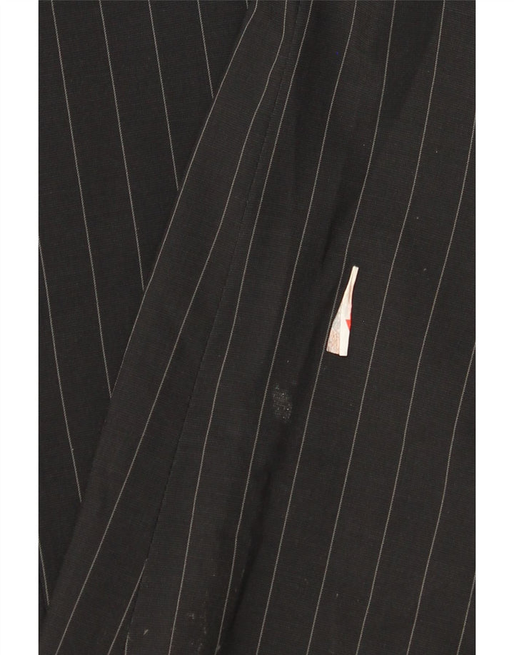 Armani Collezioni Mens 3 Button Blazer Jacket IT 52 Large Black Pinstripe
