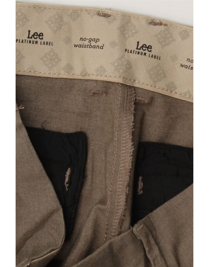 LEE Womens Straight Casual Trousers W34 L30 Brown Vintage Lee and Second-Hand Lee from Messina Hembry 