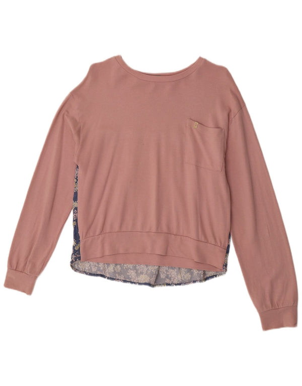 Benetton Sudadera Niña Jersey 13-14 Años 3XL Algodón Rosa Floral