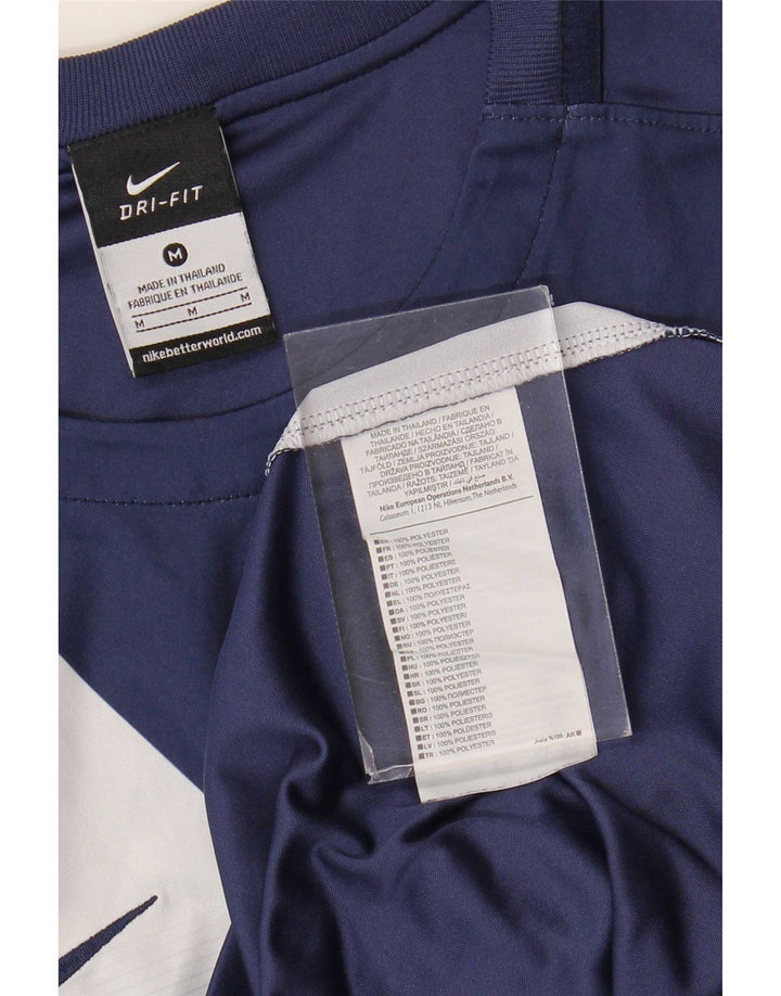 Nike Mens Dri Fit Graphic T-Shirt Top Medium Navy Blue Colourblock