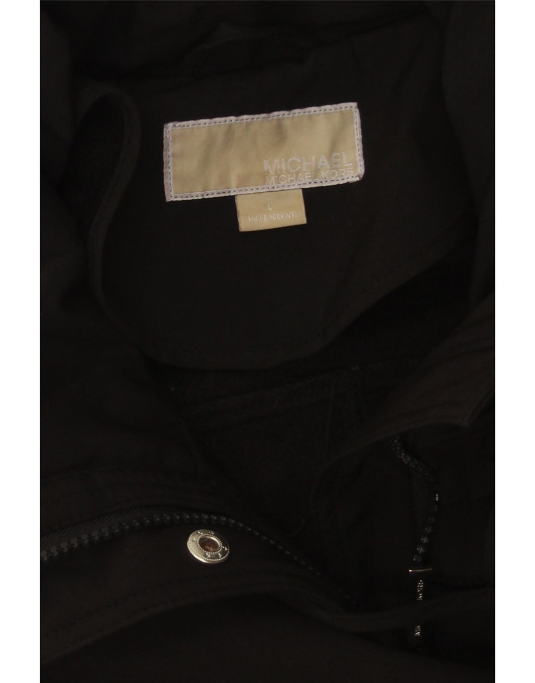Michael Kors Womens Overcoat UK 14 Large Black Polyester