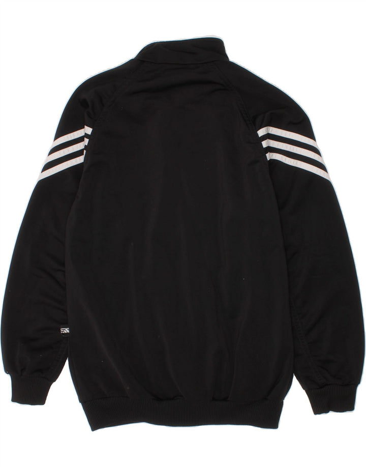 ADIDAS Boys Tracksuit Top Jacket 9-10 Years Black Polyester Sports Vintage Adidas and Second-Hand Adidas from Messina Hembry 
