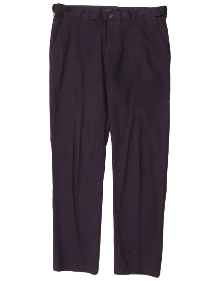 Marks & Spencer Mens Blue Harbour Regular Chino Trousers W38 L33 Navy Blue