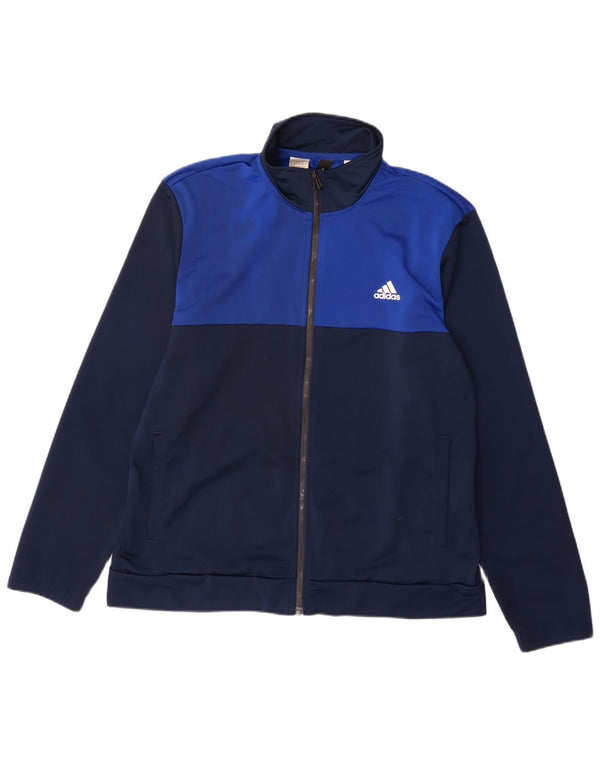 Adidas Veste de survêtement pour homme Taille L Bleu marine Colourblock