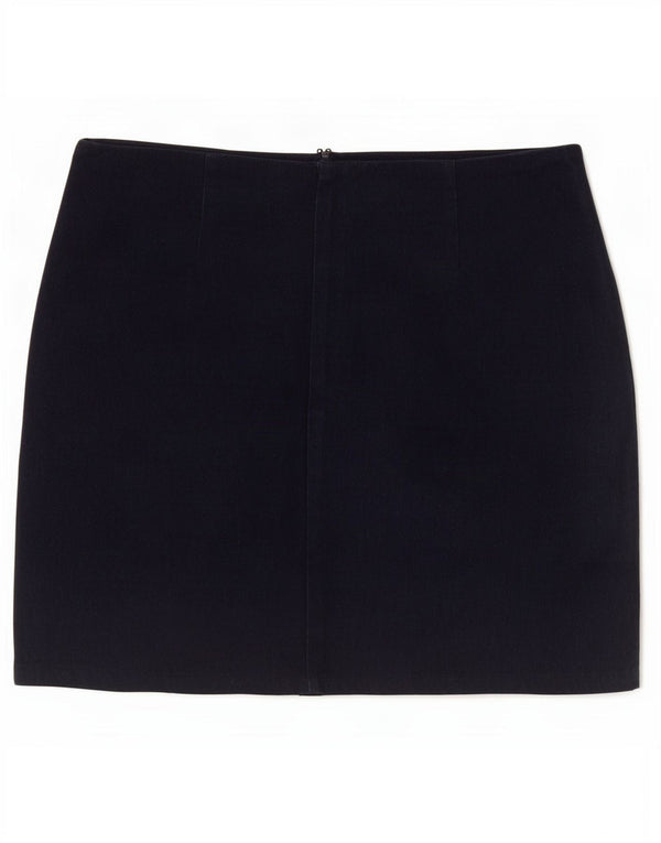 Topshop Mini jupe en jean pour femme UK 10 Small W28 Bleu marine Coton