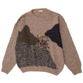 Maglione da uomo girocollo con grafica Fiume IT 52 Large Brown Colourblock