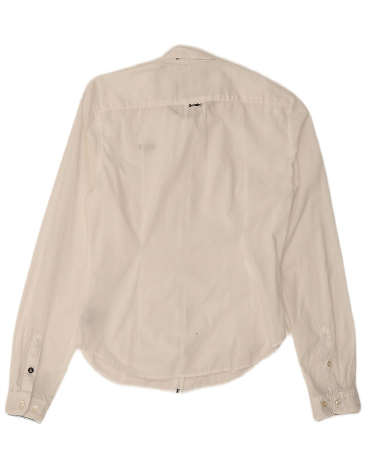 Gaastra Chemise Femme UK 10 Petit Coton Blanc
