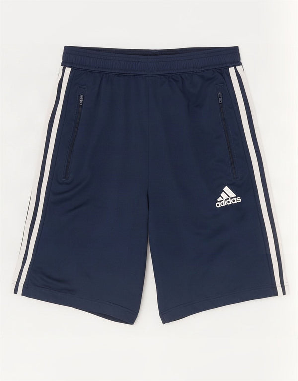 Pantaloncini sportivi da uomo Adidas piccoli in poliestere blu navy