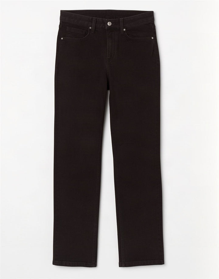 Marks & Spencer Womens Sienna Straight Jeans UK 12 Medium W28 L28 Black