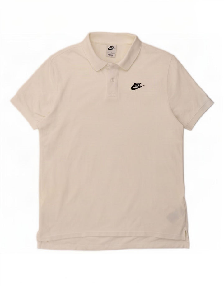 Męska koszulka polo Nike, duża, biała, bawełniana