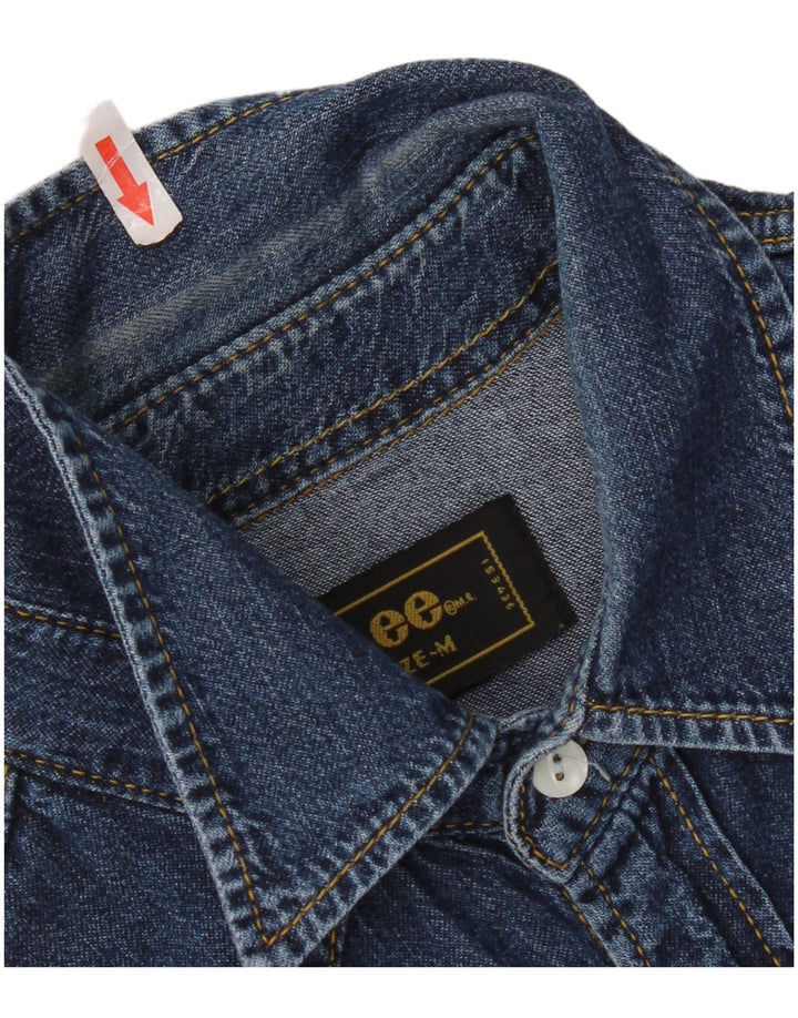 Lee Mens Denim Shirt Medium Blue Cotton