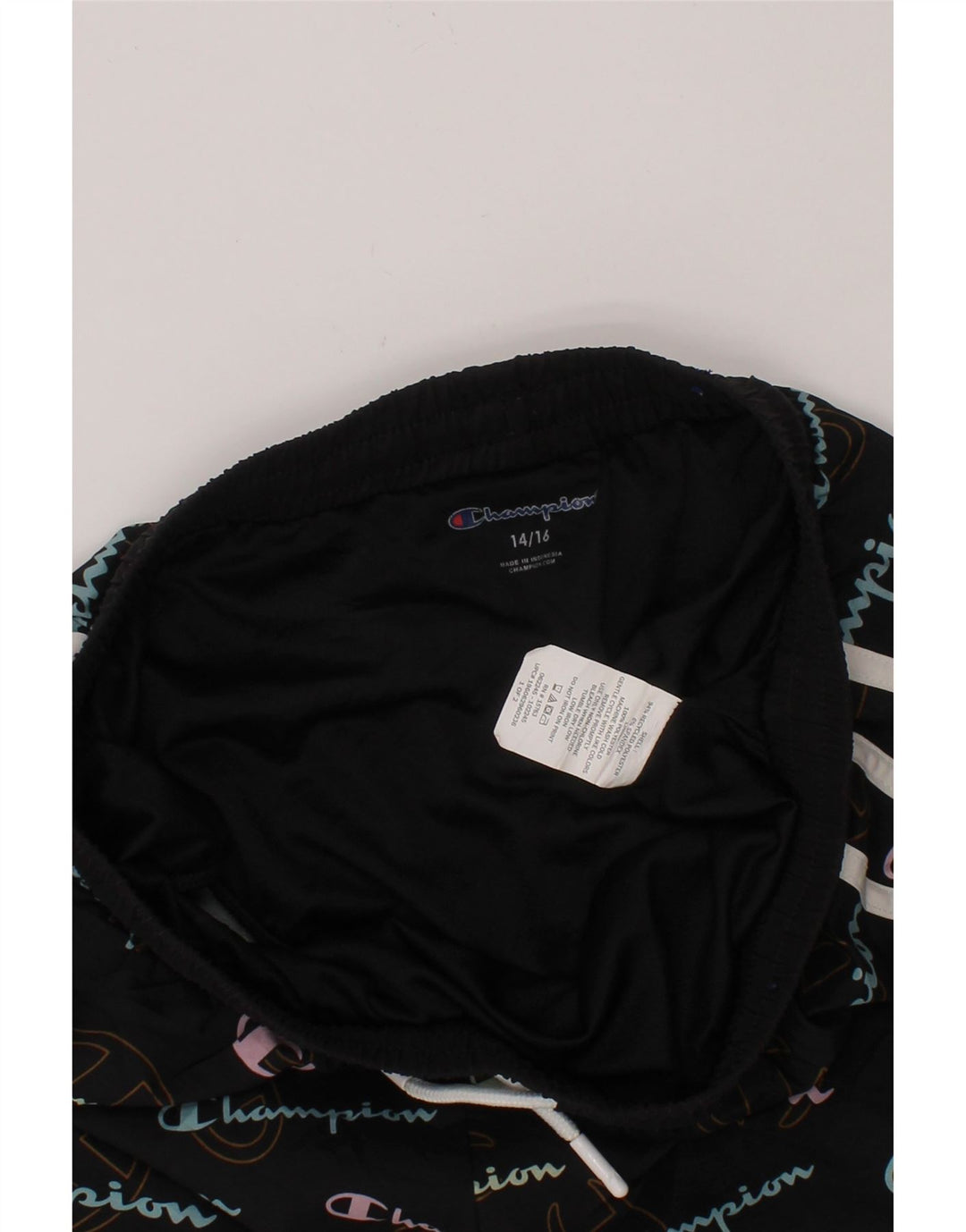 CHAMPION Girls Sport Shorts 14-15 Years Black Polyester Vintage Champion and Second-Hand Champion from Messina Hembry 