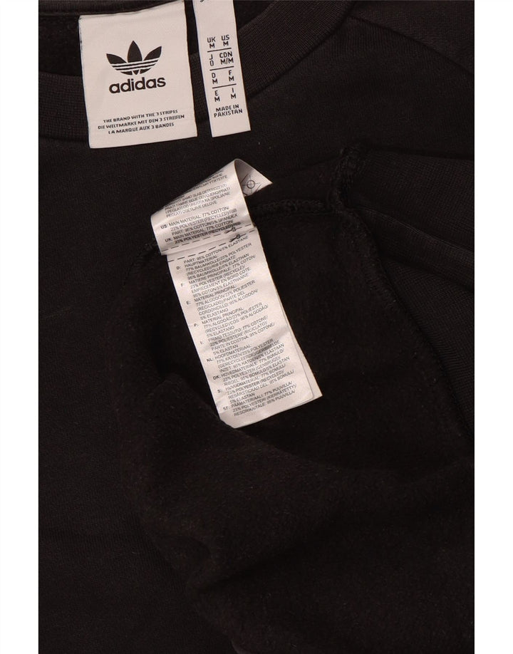 Adidas Mens Sweatshirt Jumper Medium Black Cotton