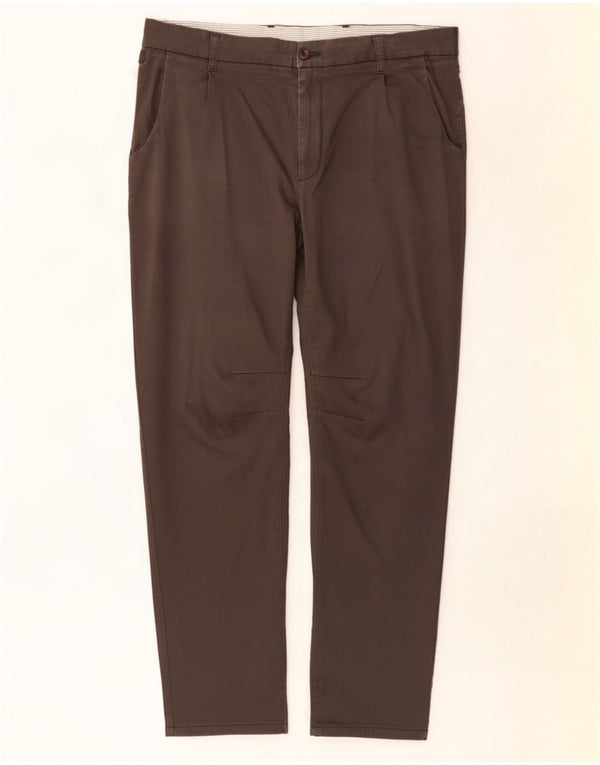 Zara Pantalon Chino Slim Homme EU 46 XL W36 L30 Gris Coton
