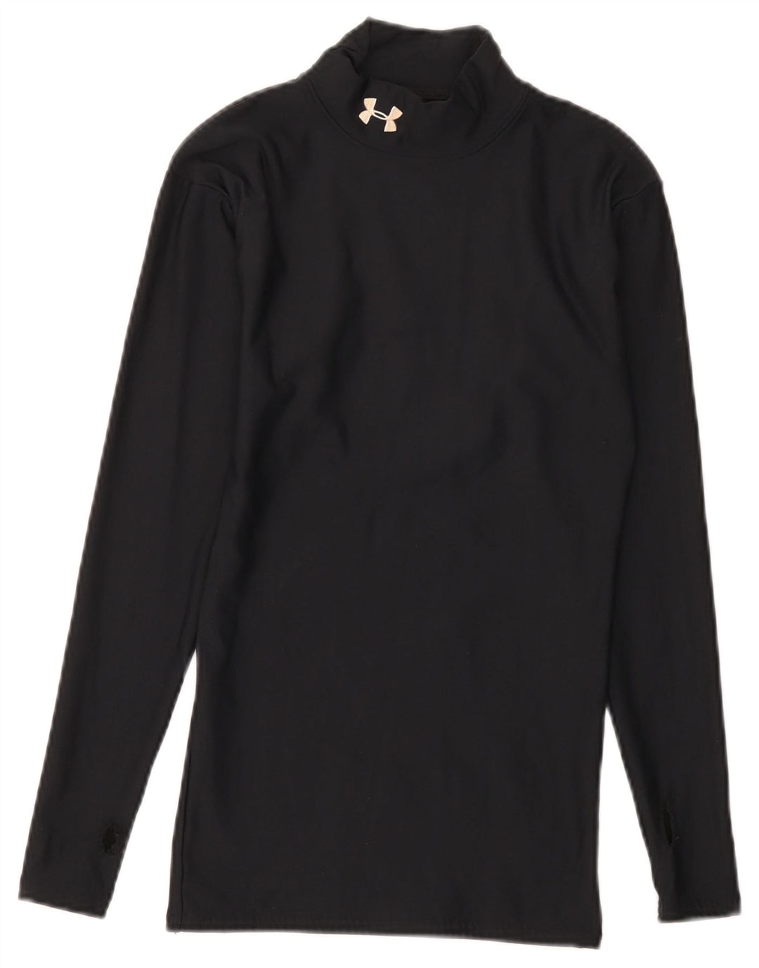 Under Armour Womens Cold Gear Top Long Sleeve UK 8 Small Black Nylon