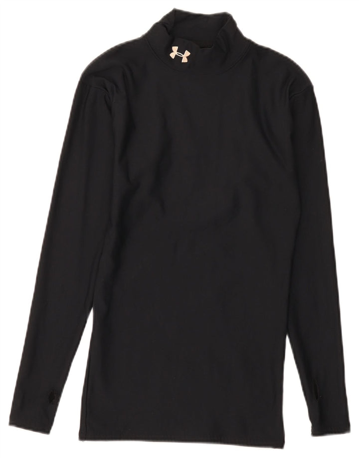 Under Armour Womens Cold Gear Top Long Sleeve UK 8 Small Black Nylon