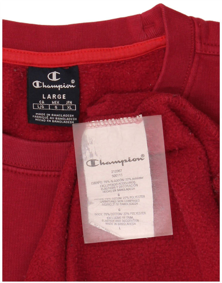 Ανδρικό Φούτερ Champion Graphic Jumper Μεγάλο κόκκινο βαμβακερό