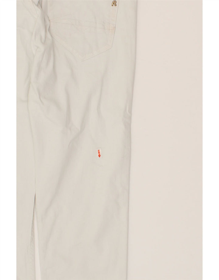 REPLAY Womens Slim Casual Trousers W29 L28 White Vintage Replay and Second-Hand Replay from Messina Hembry 