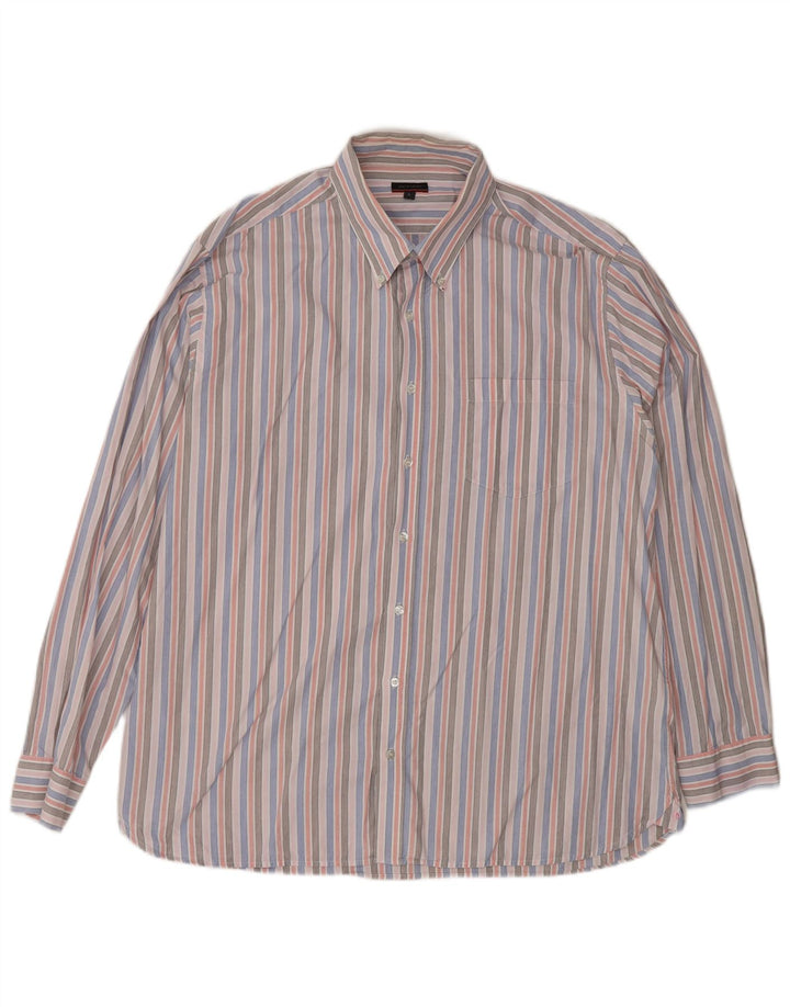 Camicia da uomo Pierre Cardin in cotone a righe grandi rosa