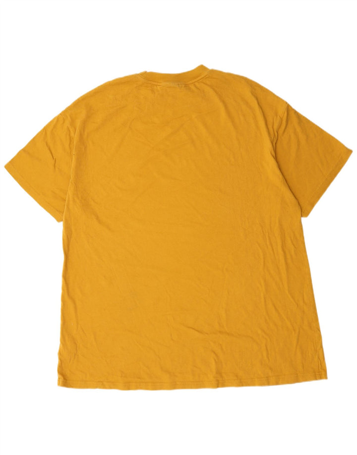 Puma Mens Loose Fit T-Shirt Top Medium Yellow Cotton