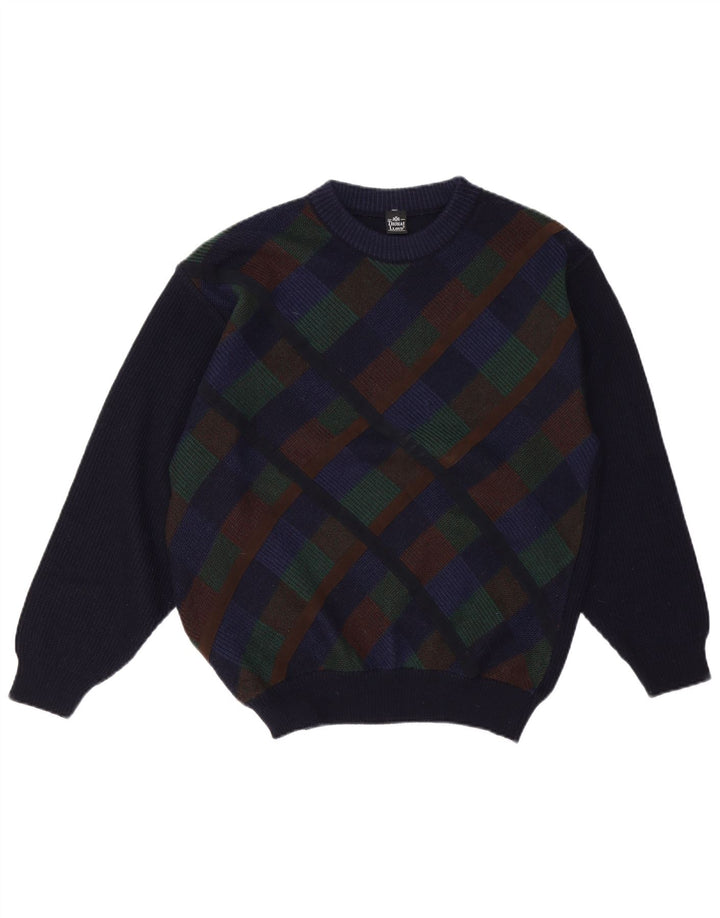 THOMAS LLOYD Womens Crew Neck Jumper Sweater UK 16 Large Navy Blue