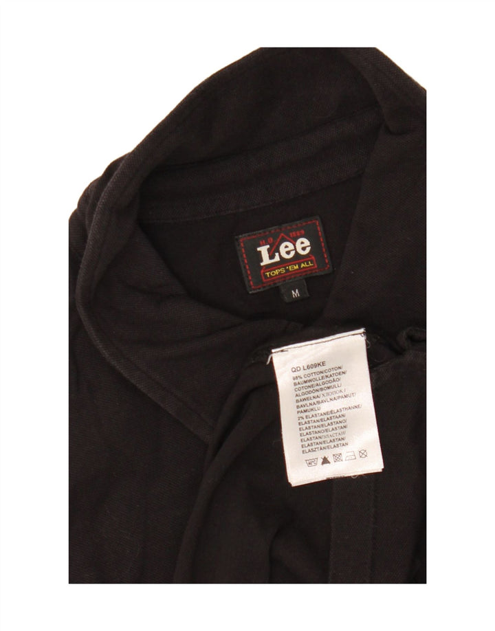 Tricou polo LEE pentru bărbați, bumbac mediu negru