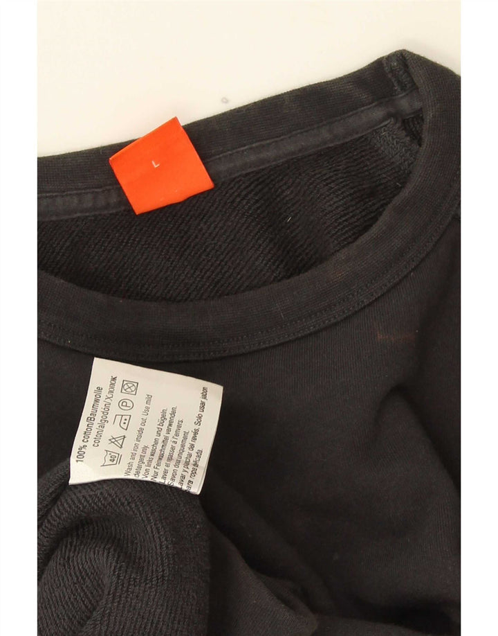 Hugo Boss Mens Graphic Top Long Sleeve Large Grey Cotton