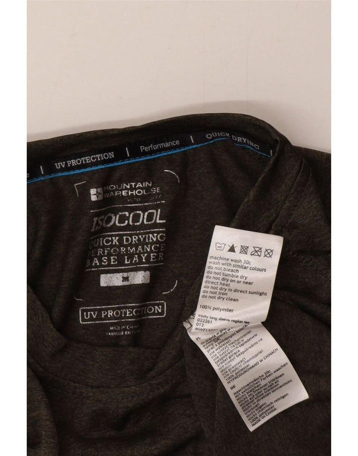 Mountain Warehouse IsoCool-Oberteil für Herren, langärmlig, mittelkhakimeliert