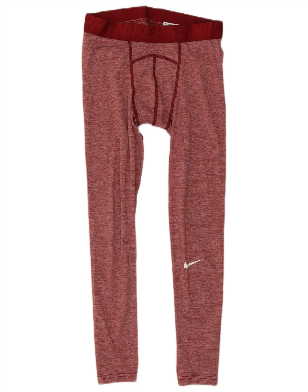 Nike Mens Dri Fit Crop Leggings Medium  Red Flecked Polyester