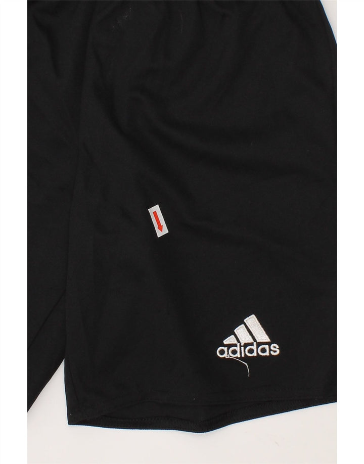ADIDAS Boys Climalite Graphic Sport Shorts 9-10 Years Black Polyester Vintage Adidas and Second-Hand Adidas from Messina Hembry 
