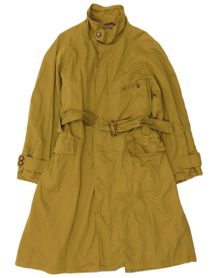 GB.PEDRINI Mens Trench Coat IT 46 Small Green