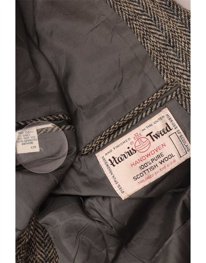Jachetă pentru bărbați Harris Tweed, cu ajustare obișnuită, UK 42, gri mediu, în oase