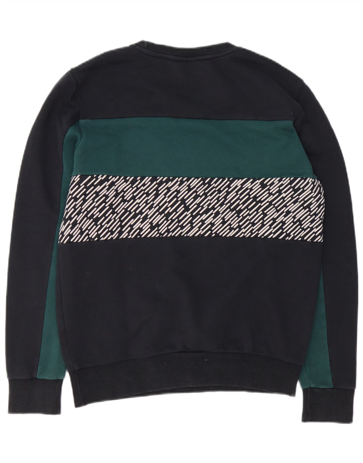 Felpa grafica da uomo Puma Maglione piccolo color block nero