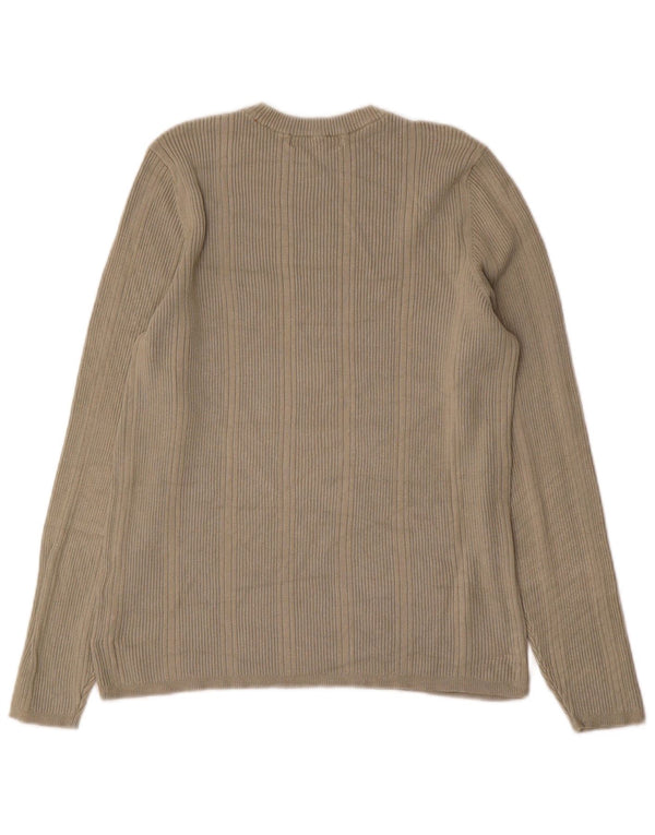 Marks & Spencer Damen Top Langarm UK 16 Large Khaki Viskose