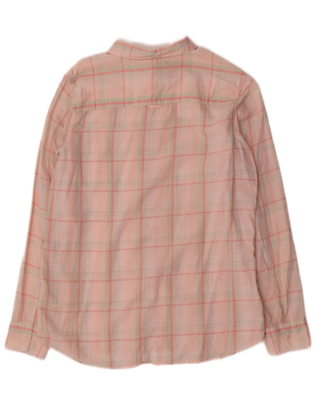 Lee Womens Shirt UK 14 Medium Pink Check Cotton
