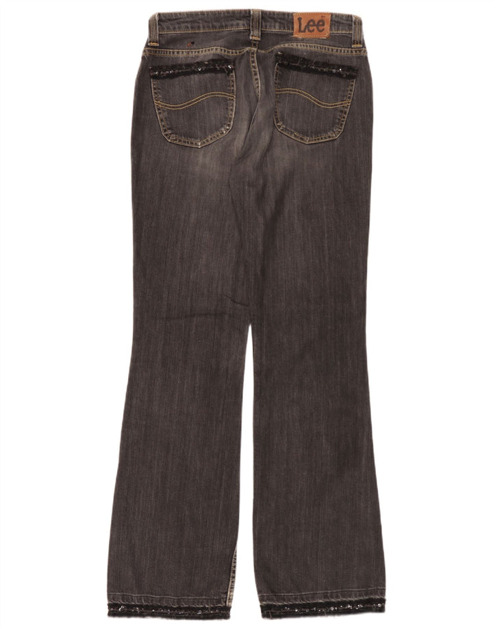 Lee Damen Desoto Bootcut Jeans W32 L33 Graue Baumwolle