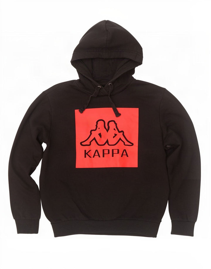 Męski sweter z kapturem Kappa, średniej wielkości, czarny, bawełniany