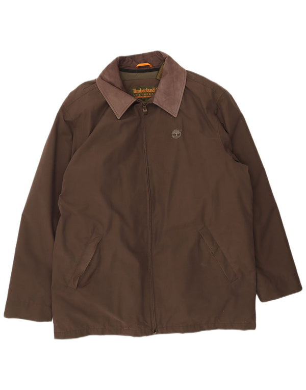 Timberland Mens Utility Jacket UK 40 Large Brown Cotton