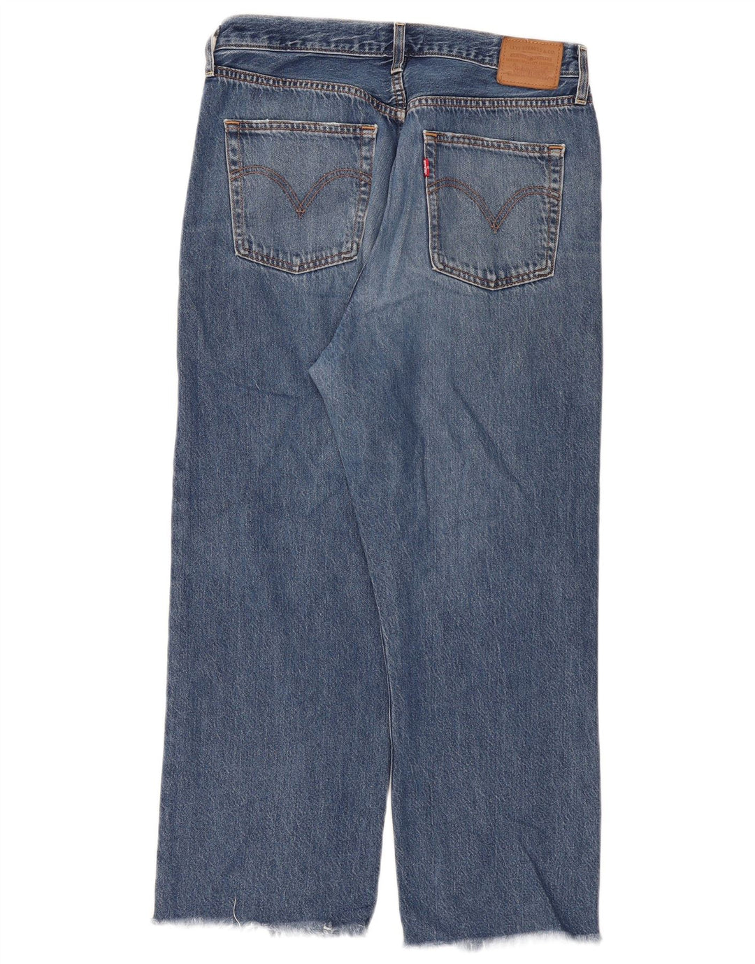 Levi's Womens Ribcage Straight Jeans W32 L29 Blue Cotton