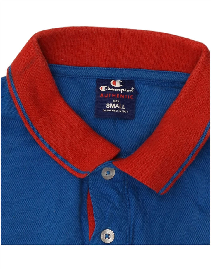 CHAMPION Womens Polo Shirt UK 10 Small Blue