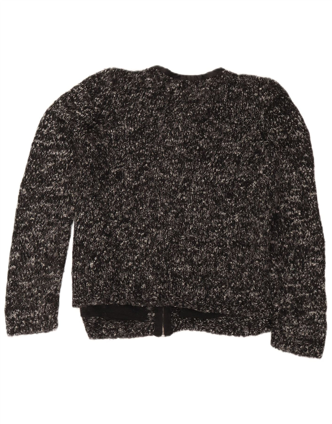 Marks & Spencer dame cardigan sweater UK 12 Medium Grey Flecked Acryl