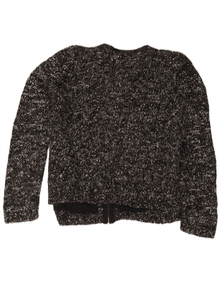 Marks & Spencer dame cardigan sweater UK 12 Medium Grey Flecked Acryl