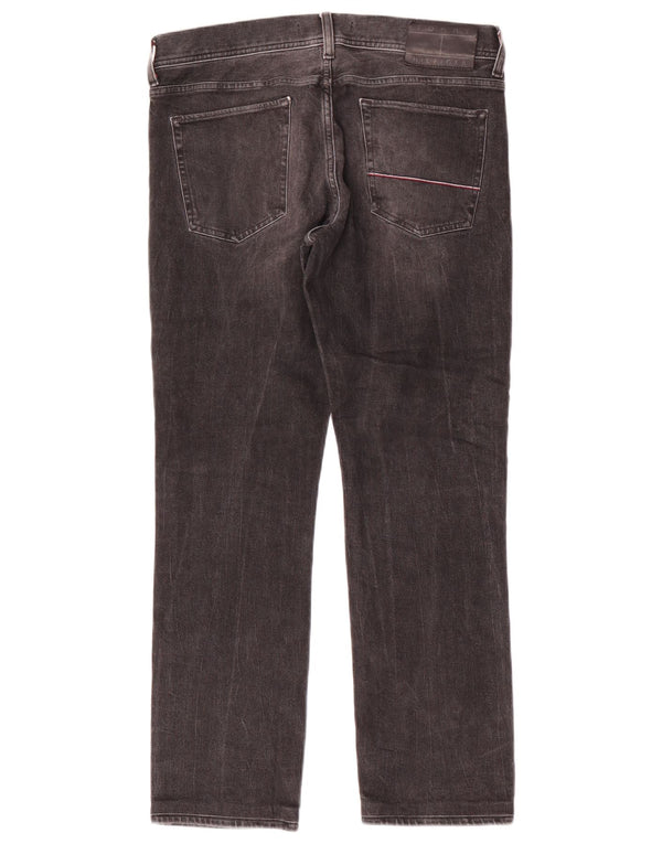 Jeans dritti da uomo Tommy Hilfiger W32 L29 cotone grigio